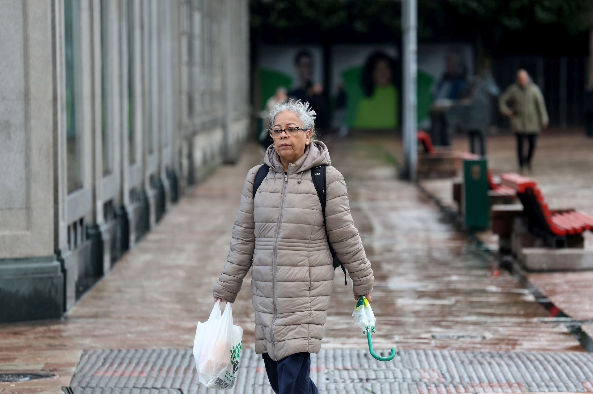 Lluvia y mucho viento en Asturias por la borrasca &#039;Herminia&#039;