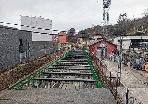 Obras del soterramiento de Langreo.