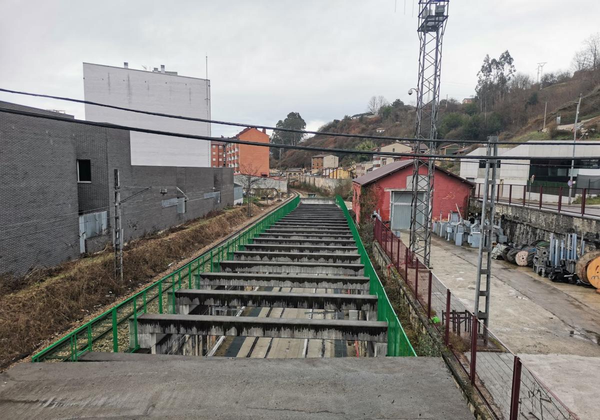 Obras del soterramiento de Langreo.