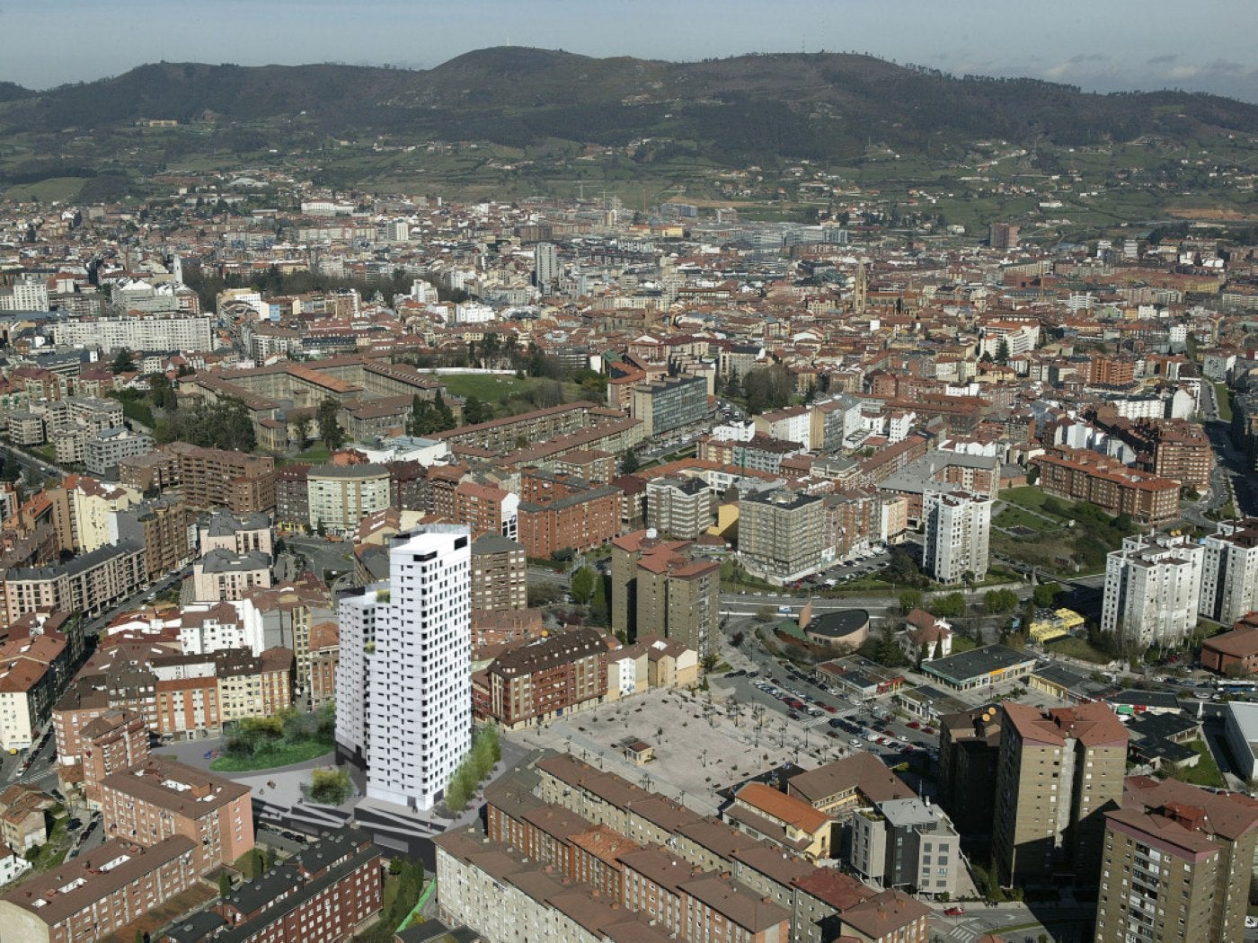 Las torres de San Lázaro, diseñadas por Patxi Mangado, en una infografía.