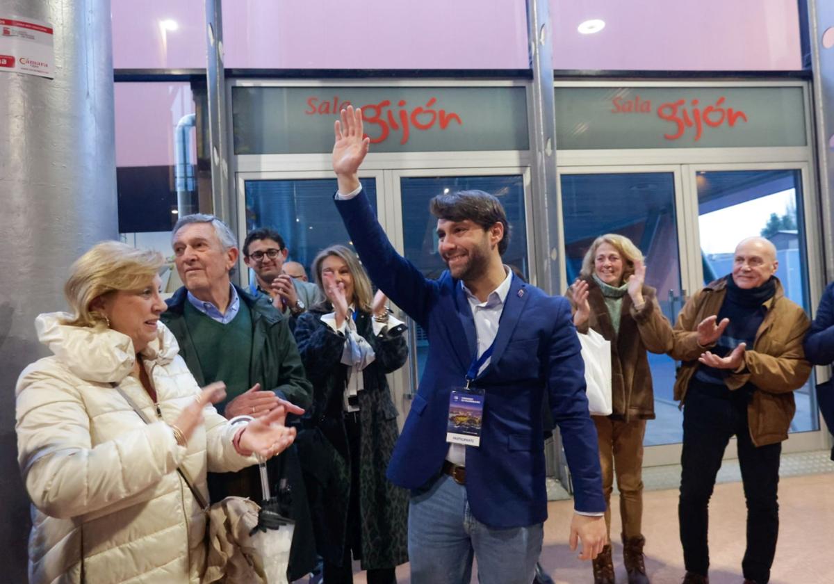 Andrés Ruiz tras vencer en el Congreso del PP en Gijón