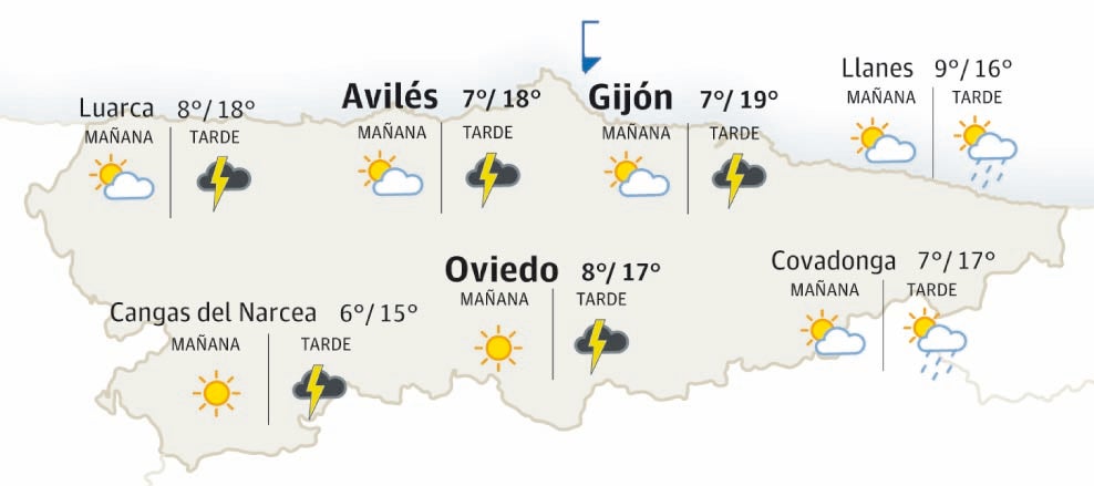 El tiempo en Asturias: esta es la previsión para este martes, 11 de febrero