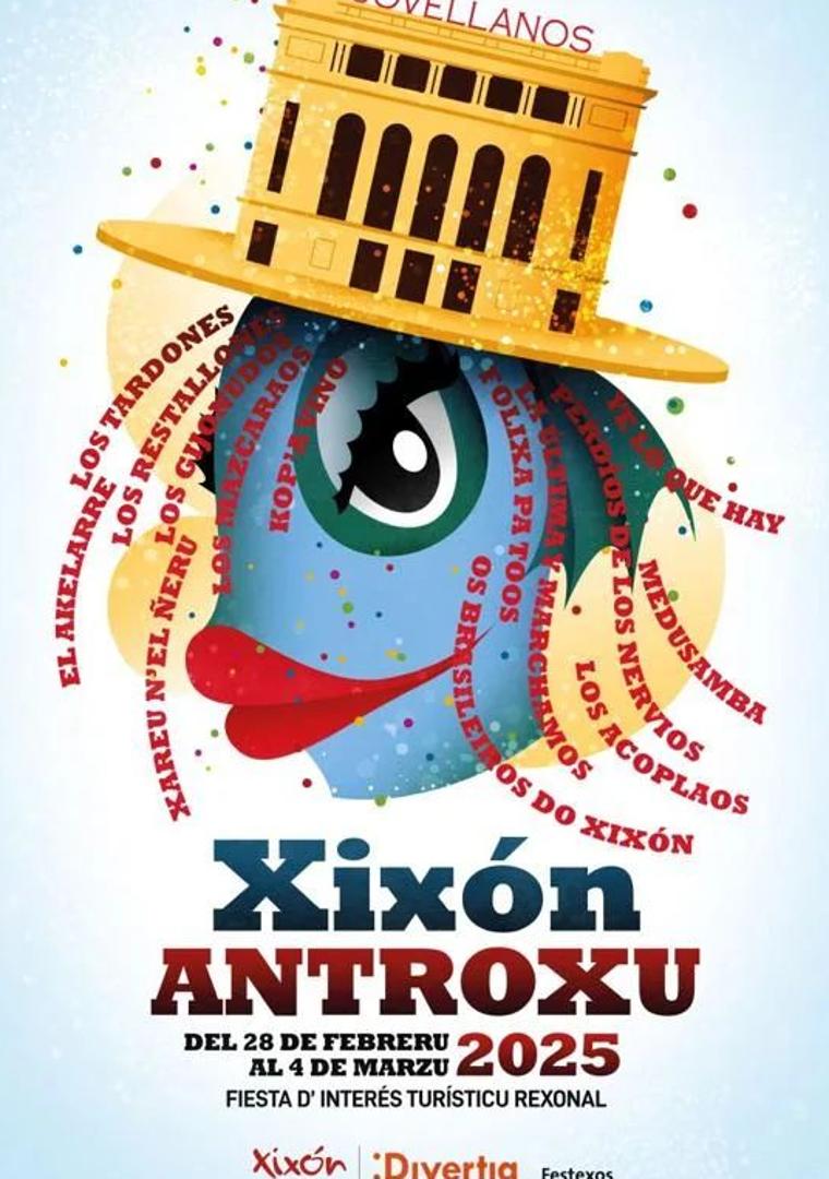 Imagen - Cartel del Antroxu de Gijón 2025.