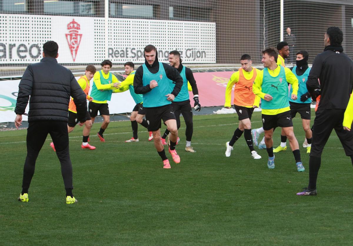 Entrenamiento del Sporting (15/02/2025)