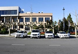La parada de taxi de Piedras Blancas.