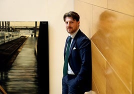 Pelayo Fernández Zapico, en el Ilustre Colegio de Abogados de Oviedo.