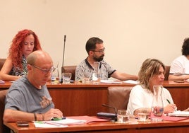 Los cuatro concejales que forman Cambia Avilés en un Pleno.