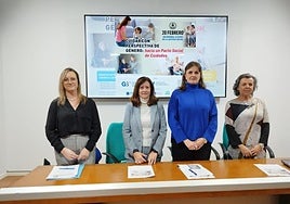 Laura Martínez, Beatriz Coto, María Velasco y María Jesús Álvarez, durante la presentación.
