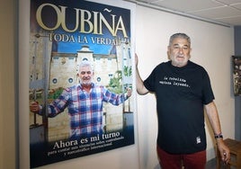 Laureano Oubiña en la presentación de su biografía en Gijón en 2019.