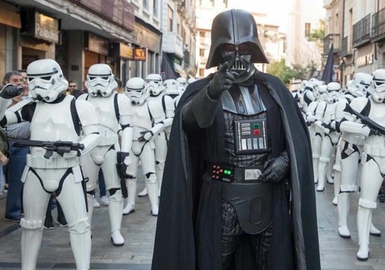 Darth Vader y los soldados imperiales, en Madrid.