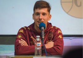 Javi Fontán, en un acto reciente del Pontevedra.