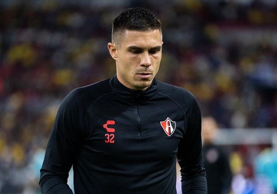 Djuka, antes del partido del Atlas.
