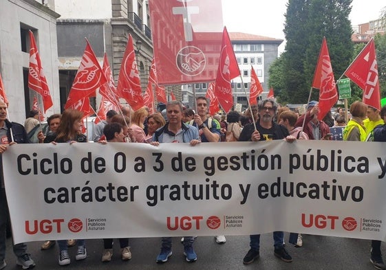 Movilización de los sindicatos durante la huelga de 0 a 3 del curso pasado.