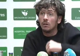 Javi Poves, durante una rueda de prensa.