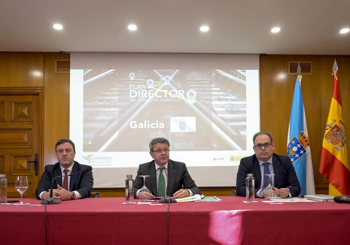 José Antonio Santano y José Antonio Sebastián, que el jueves protagonizarán la jornada en El Musel, durante la presentación del Plan Director del Arco Atlántico celebrada en enero en A Coruña.