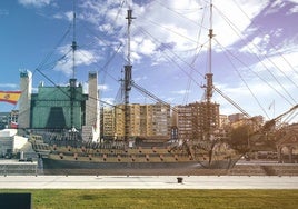 Recreación del 'San Juan Nepomuceno', que se batió en Trafalgar en 1805.
