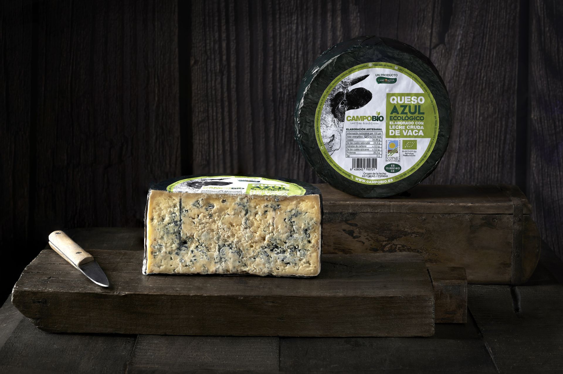 El queso azul ecológico Campobio, de la cooperativa asturiana Campoastur