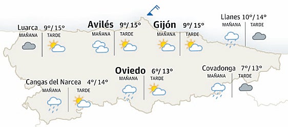 El tiempo en Asturias: esta es la previsión para este sábado, 29 de marzo