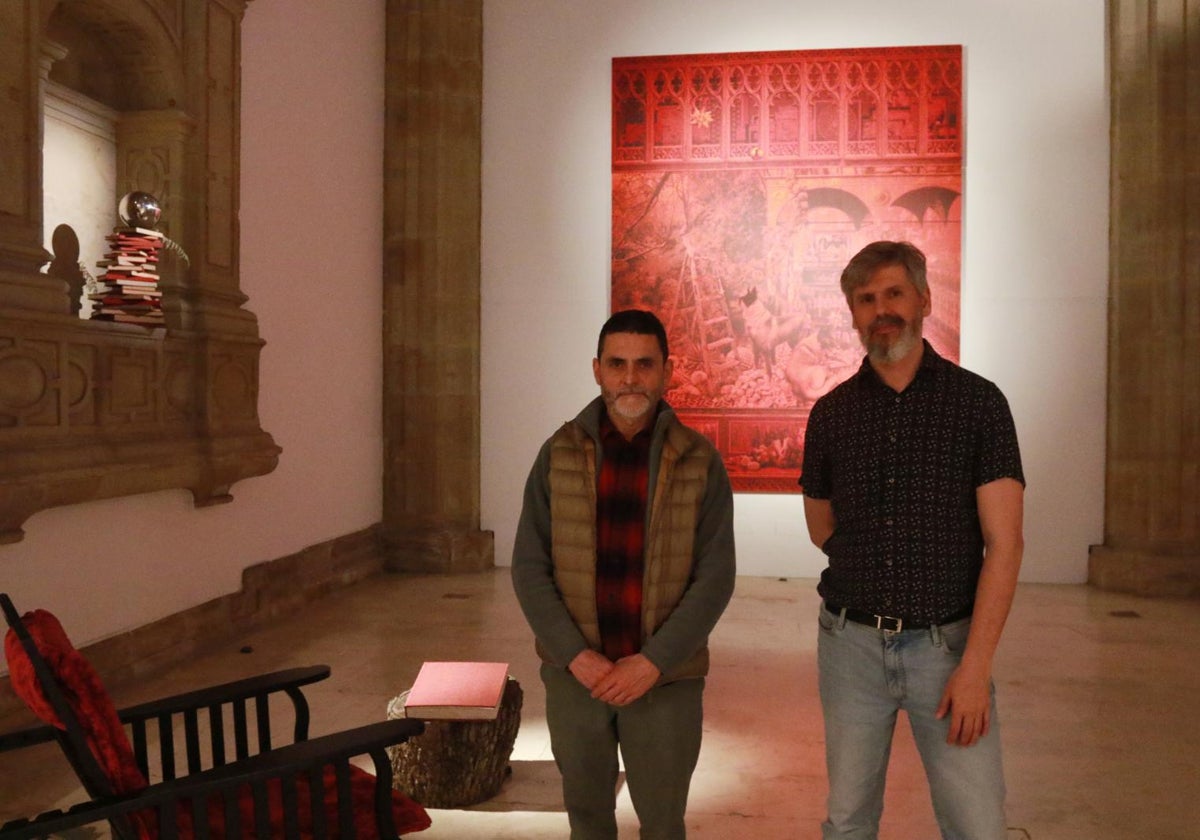 Javier Garcerá y Javier Díaz-Guardiola, en la capilla de la Trinidad del Barjola.