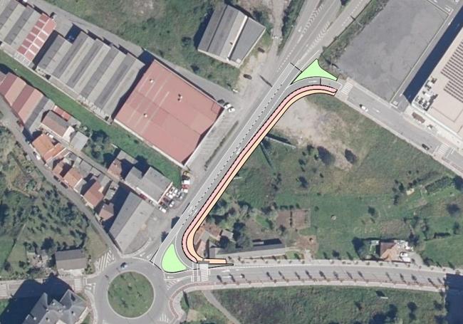 Nuevo vial directo desde Les Bellotines para no entrar en la rotonda de El Castro.