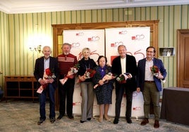 Etelvino Vázquez, Paco Montero, María Leonor Bas, Josefina García, Nacho Artime y Domingo Tellado.