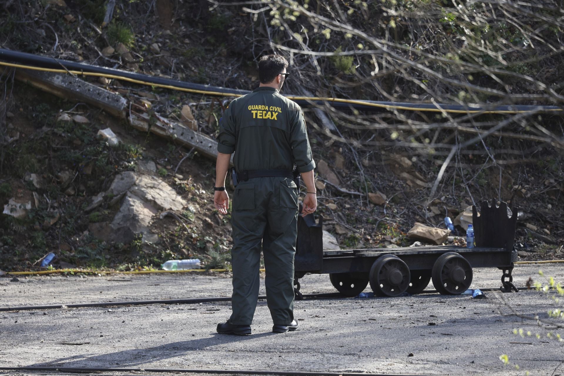 Las imágenes de la inspección de la Guardia Civil en la mina de Cerredo