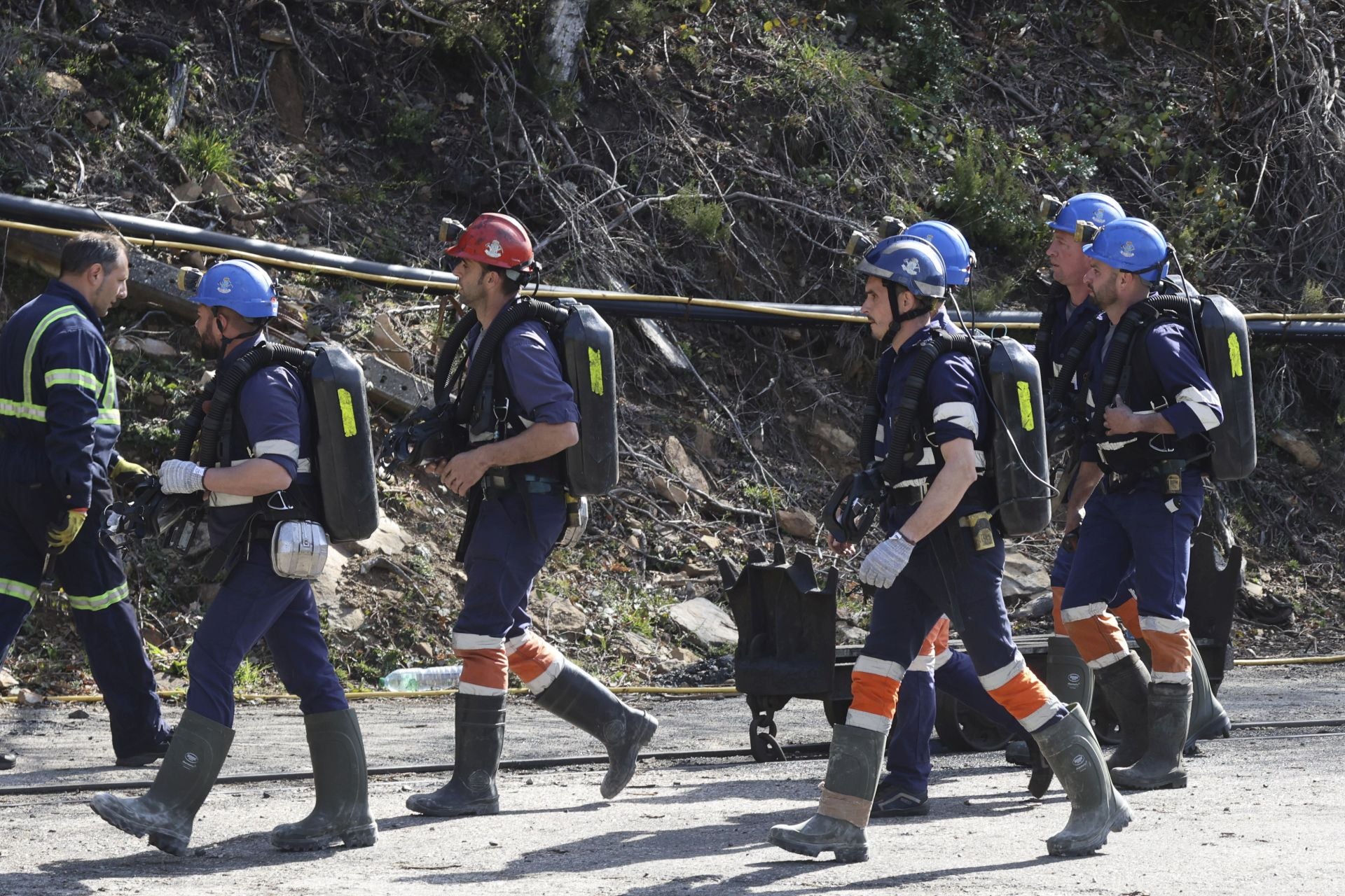 Las imágenes de la inspección de la Guardia Civil en la mina de Cerredo
