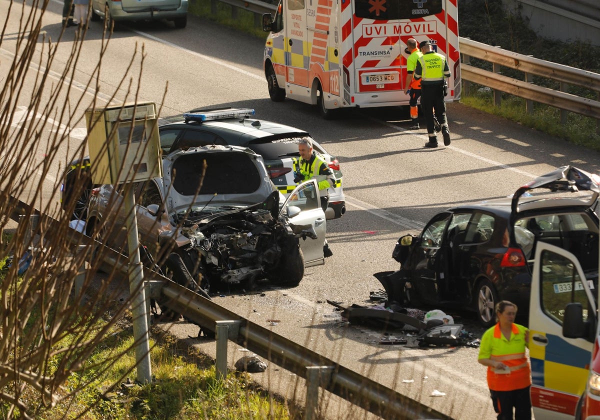 Accidente ocurrido en enero de 2024 en el corredor del Nalón, en el que fallecieron dos personas.
