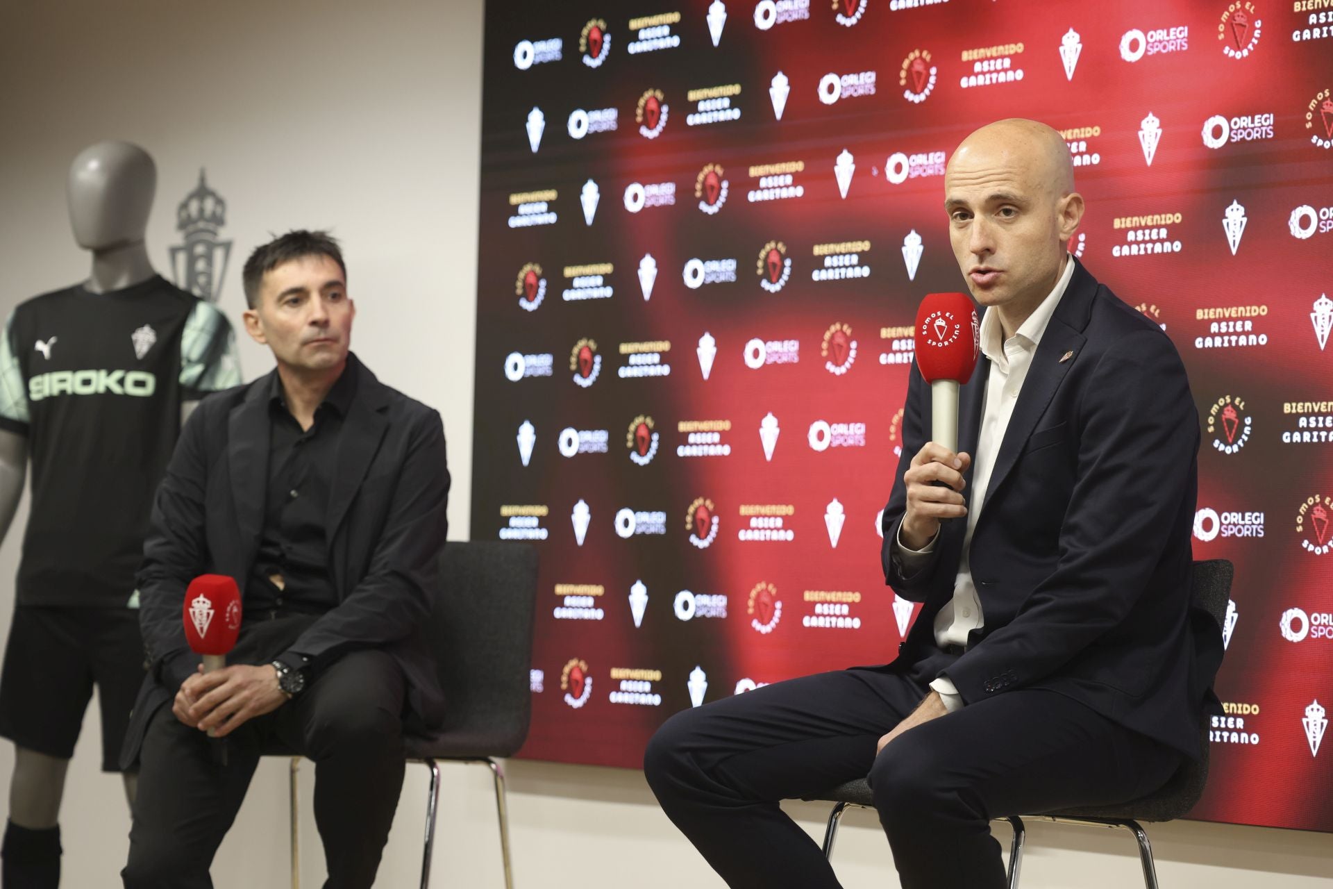 Fotos: Presentación de Asier Garitano como nuevo entrenador del Sporting