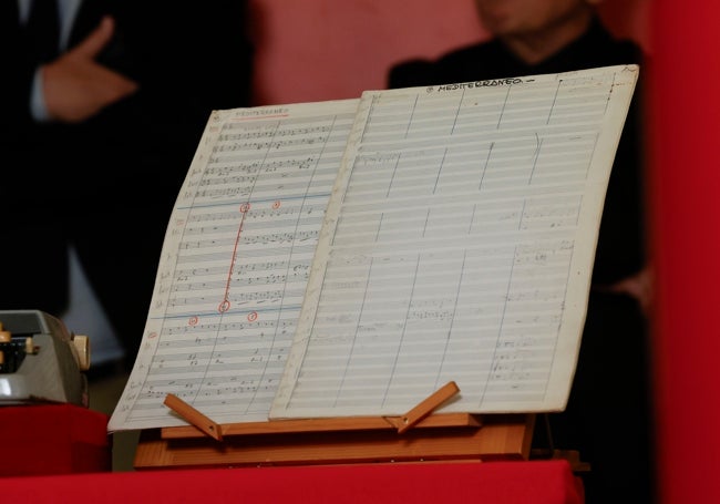 La partitura de 'Mediterráneo' se incluyó en su legado.