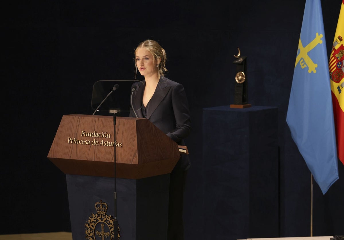 La Princesa Leonor, en la pasada edición de los Premios.