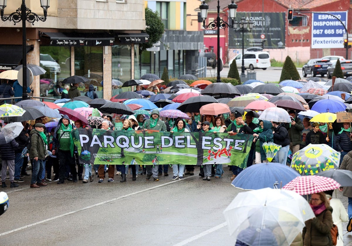 Los vecinos se manifestaron en marzo reclamando el Parque del Este.