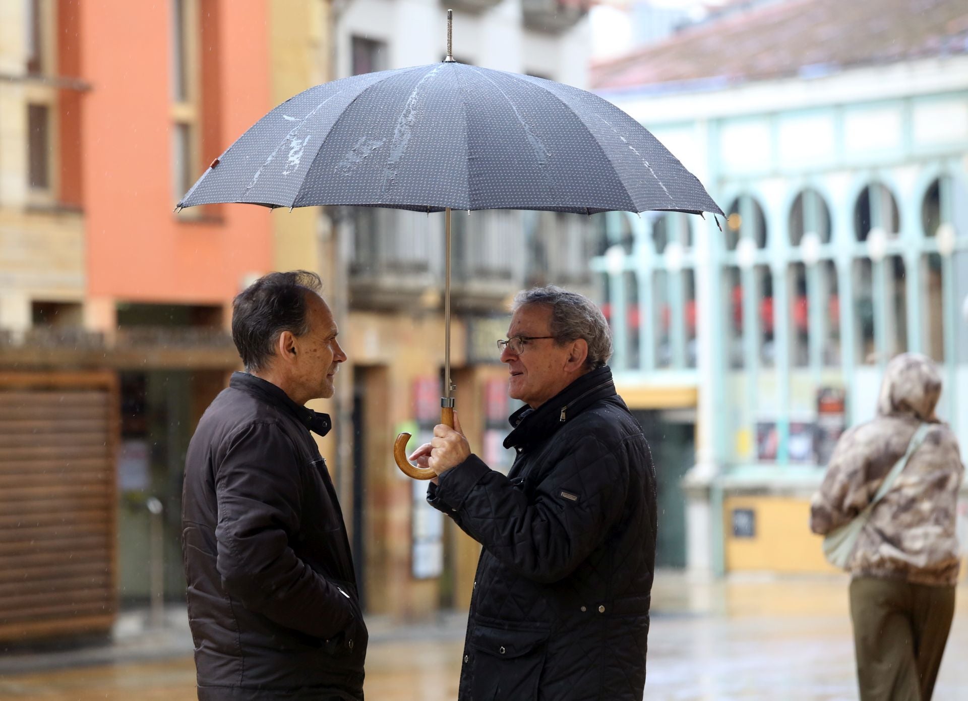 Breve pero intensa granizada en Oviedo