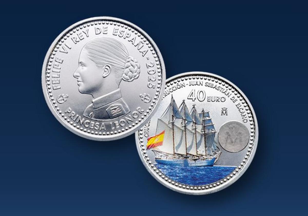 Las dos caras de la moneda de la Princesa Leonor: así es la pieza especial del Juan Sebastián Elcano