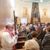 Vía crucis en la parroquia del Corazón de María, en Gijón.