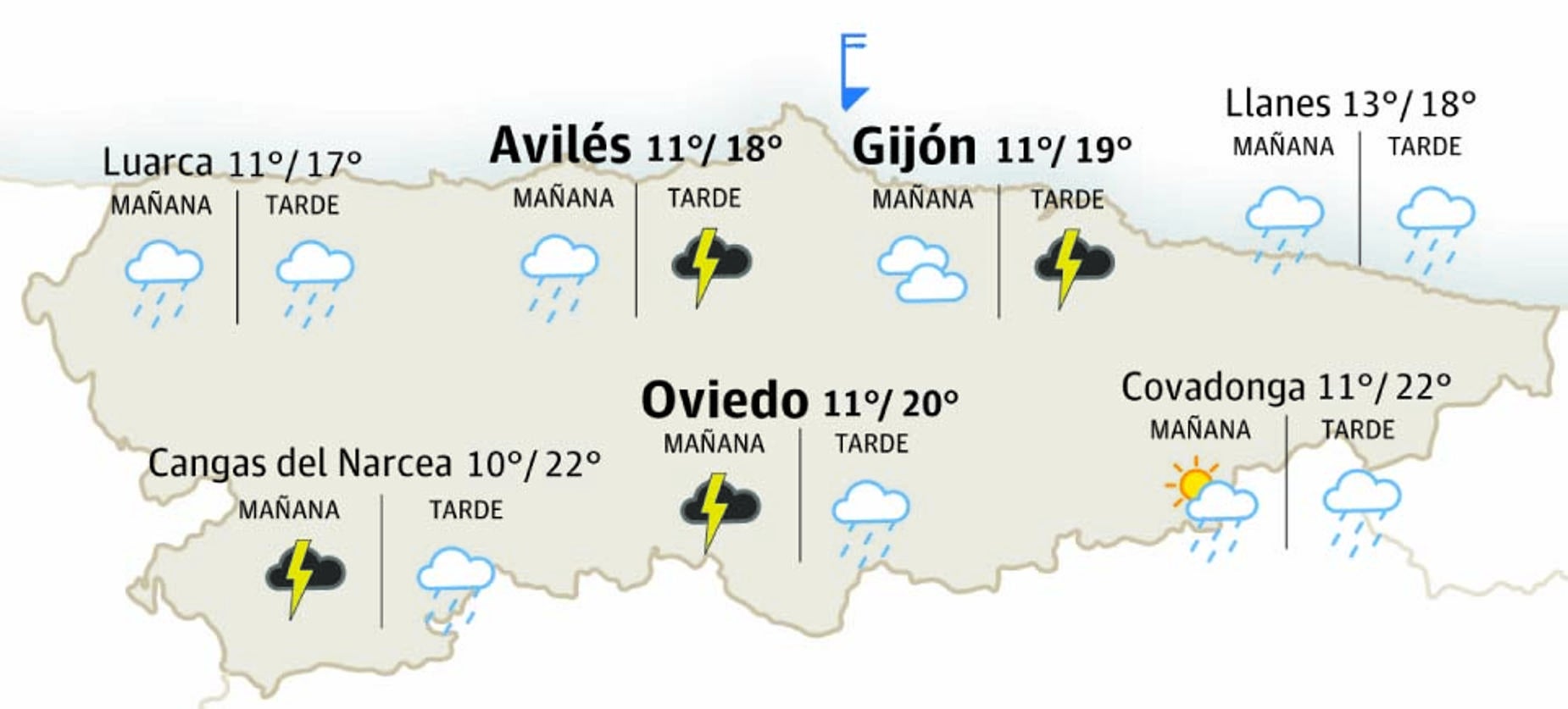 El tiempo en Asturias: esta es la previsión para este viernes 25 de abril