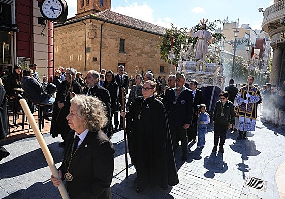 Un instante del regreso del Jesús de la Sentencia.