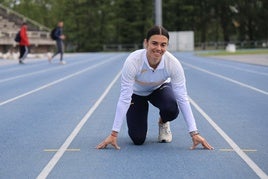 Bárbara Camblor, esta semana, durante un entrenamiento en la pista de Las Mesas.
