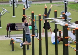 El gimnasio al aire libre del parque de Invierno.