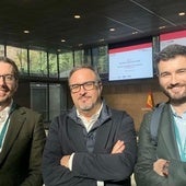 Por la izquierda, Pablo Mesías, Andrés Escribano Riesco y Antonio González, al frente de Vulpix.