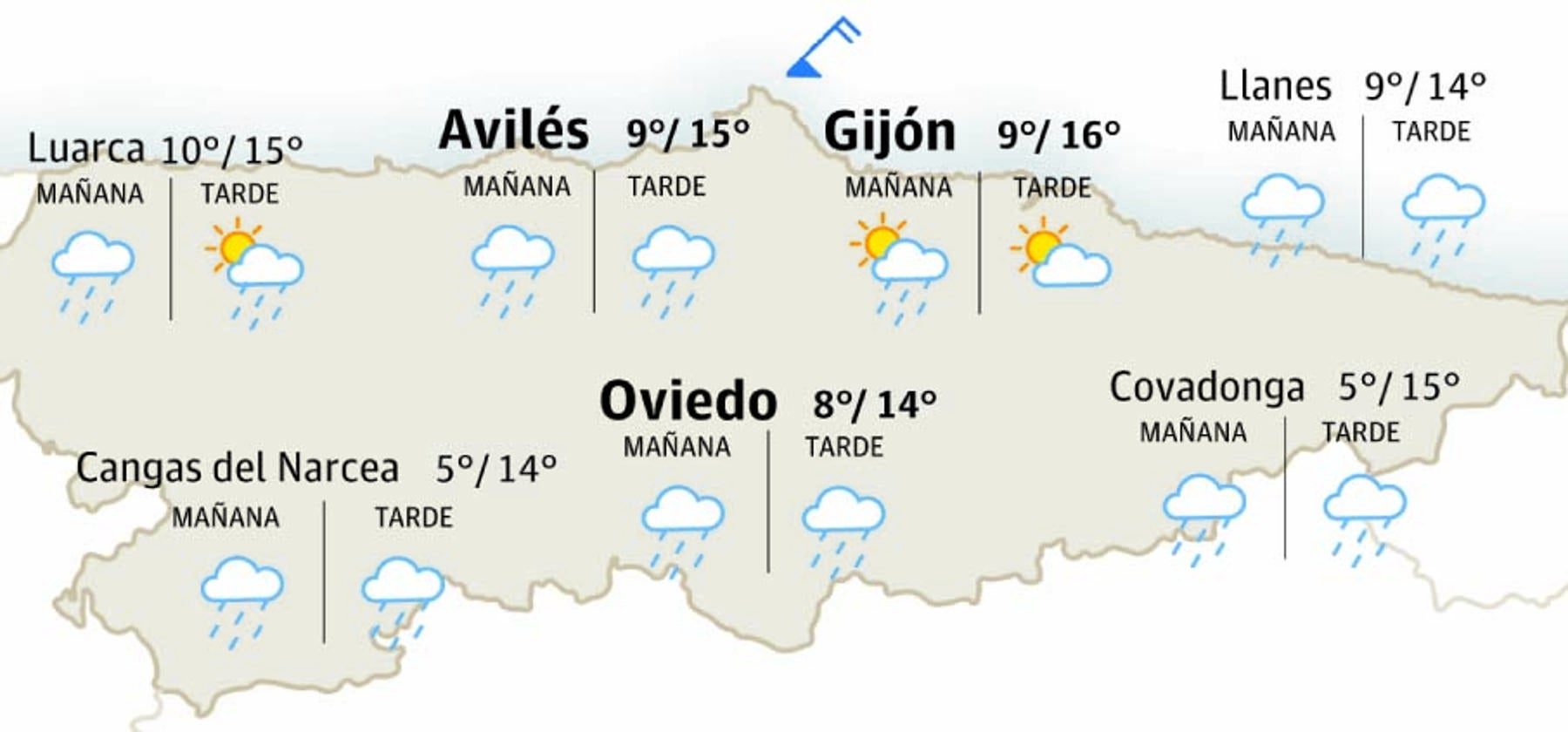 El tiempo en Asturias: esta es la previsión para este martes 6 de mayo