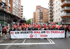 Manifestación en Oviedo contra la siniestralidad laboral.