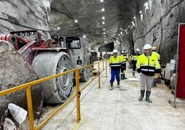 Mina subterránea de magnesitas en Lugo, similar a la que EMC proyecta bajo Salave.