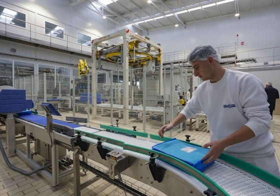 Un trabajador, en las nuevas instalaciones de Ilas.