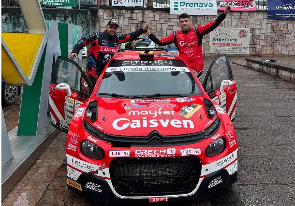 Alberto Ordóñez y Raúl Sánchez, con el Citroën C3 Rally2.