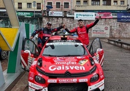 Alberto Ordóñez y Raúl Sánchez, con el Citroën C3 Rally2.