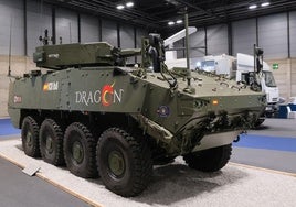 El blindado VCR 8x8 Dragón del Ejército de Tierra fabricado por Santa Bárbara en Trubia.