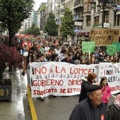 Manifestación en una jornada de huelga educativa en el año 2013.