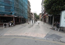 Imagen de archivo de los bolardos en la calle La Libertad.