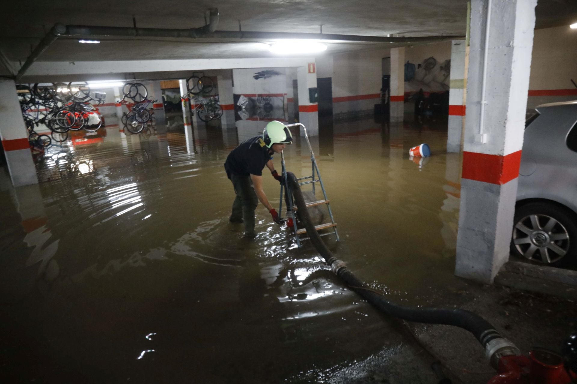 Los estragos de la intensa lluvia caída en Asturias